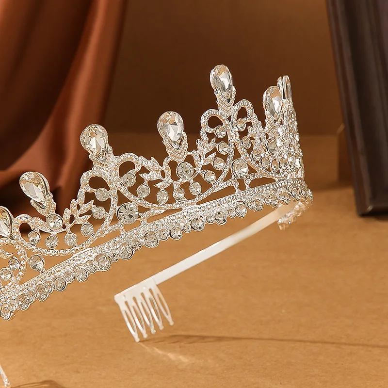 تيجان العرائس الأوروبية والأمريكية، أغطية الرأس، زينة الأميرة، التيجان، إكسسوارات الشعر، إكسسوارات فستان الزفاف