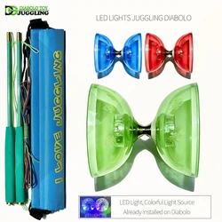 LED Dazzling and Sparkling Diabolo Stage Performance Outdoor Fitness Sports Fun Gift Juggling Kits