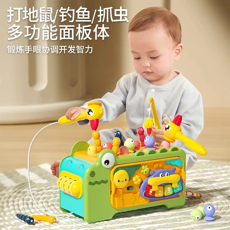 

Multifunctional cartoon bus toy car maze puzzle hammer game. New children's toy for early education and intelligence. Baby gift