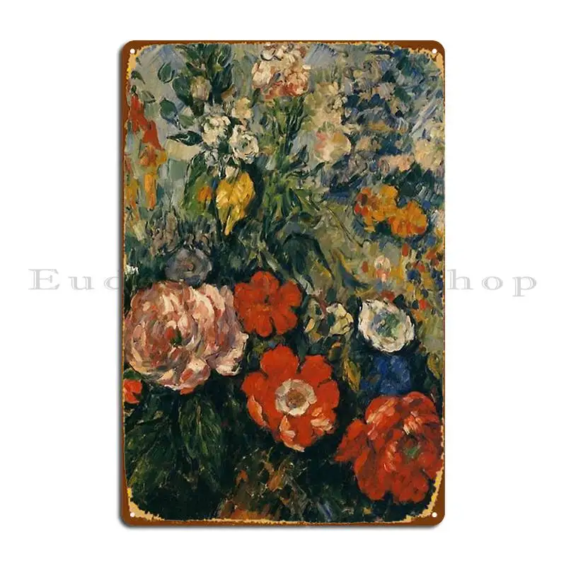 Favourite Artists Paul Cezanne Still Life Flowers Metal Plaque Poster Personalized Kitchen Wall Cave Wall Cave Tin Sign Poster