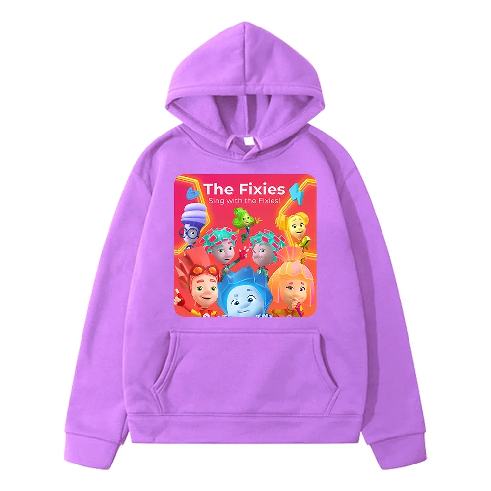 The Fixies Cartoon sweatshirt kids clothes girls y2k sudadera boy anime hoodie Fleece pullover Autumn Jacket Children clothing