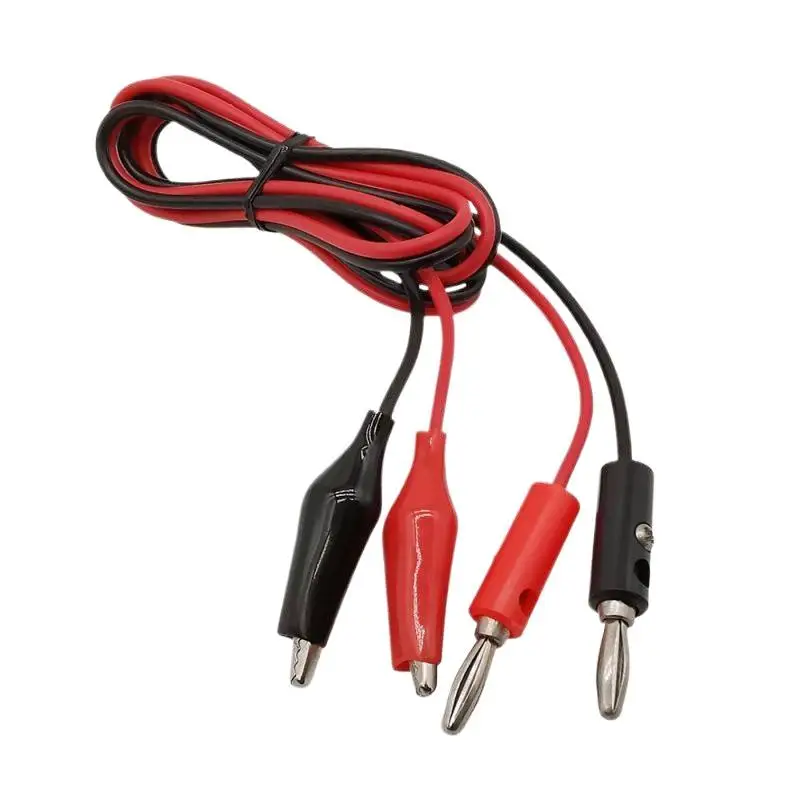 Crocodile Alligator Test Lead Jumper Wire 1M 1/5/10Pcs Red Black Dual Clips for Electronic Enthusiasts DIY Creation