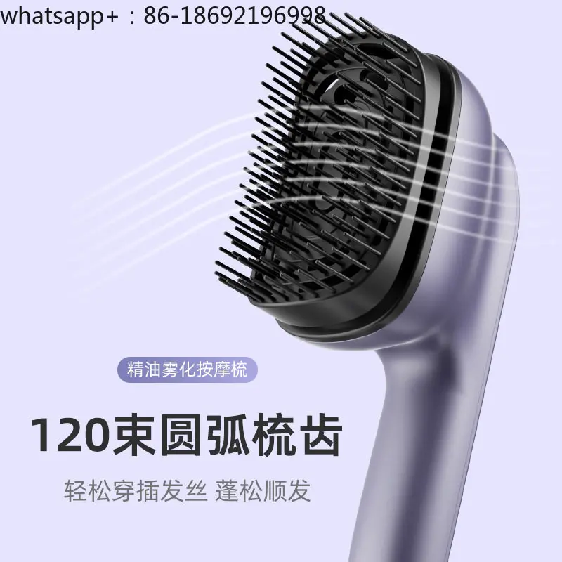 Electric Massage Comb Essential Oil Atomizing Scalp Massager Grab Hair Raising Red Shaved Head Massager