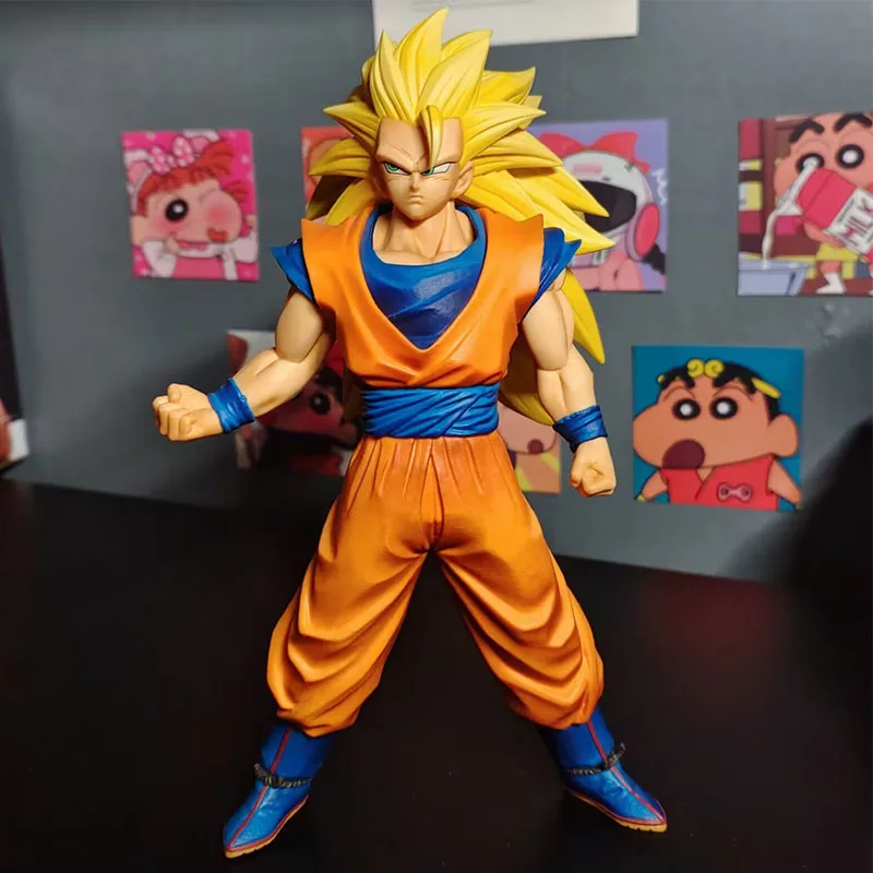 

28cm DBZ Son Goku Model Dragon Ball Z Action Figure Manga Super Saiyan Figurine Anime SSJ3 GK Statue Ornament Toys Gift for Kids