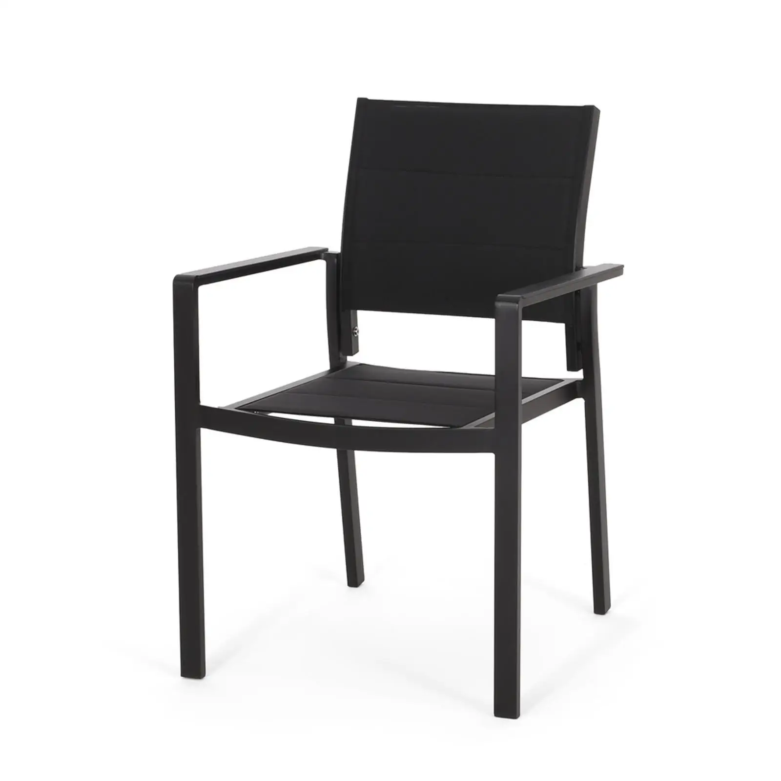 

Upholstered Kitchen Chair with Breathable Mesh Seat Patio Furniture for Backyard Dining Area