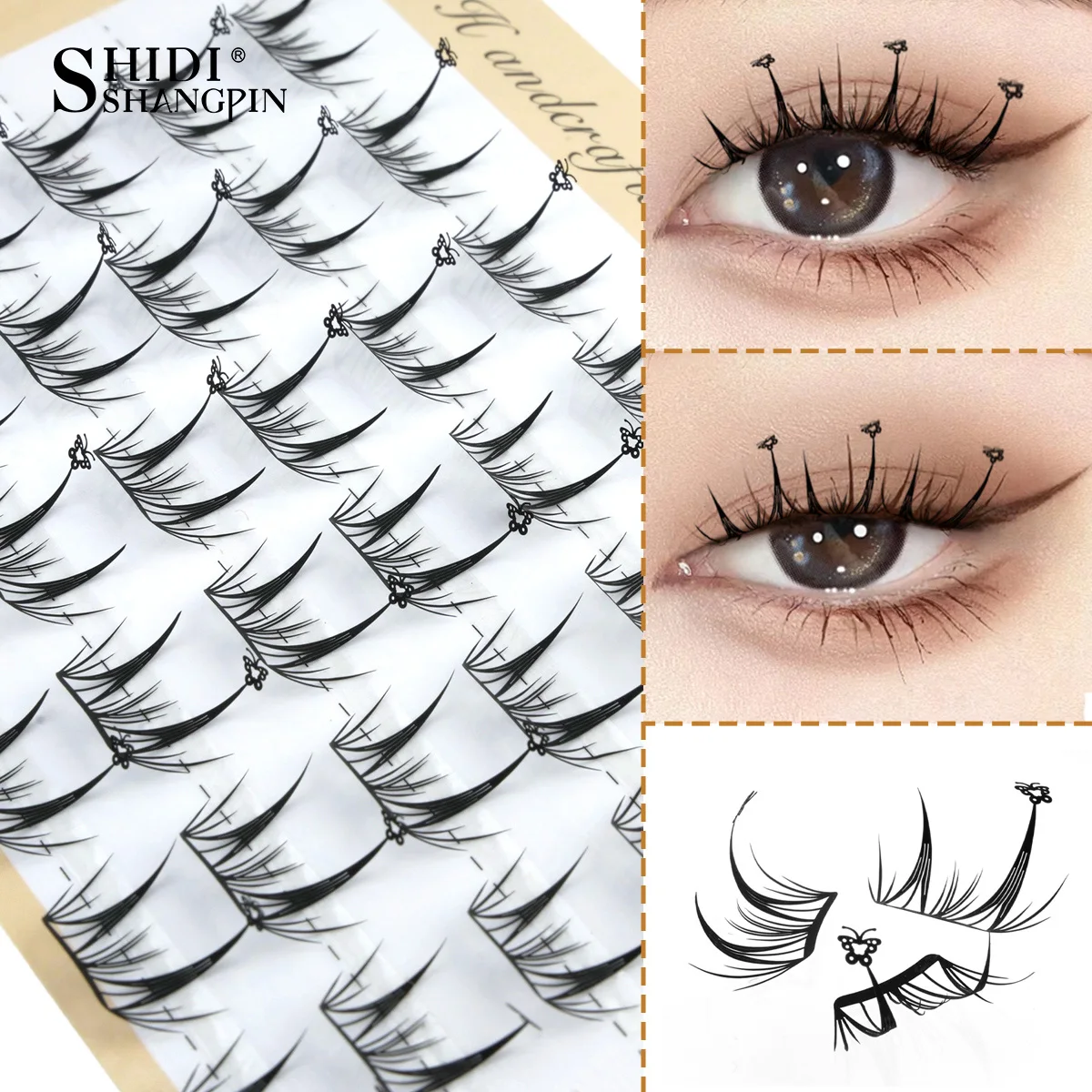 

Individual Lashes Natural Manga Lashes DIY Makeup 3D Cluster Lash Curly Eyelash Extension Make up False Eyelashes Anime Lashes