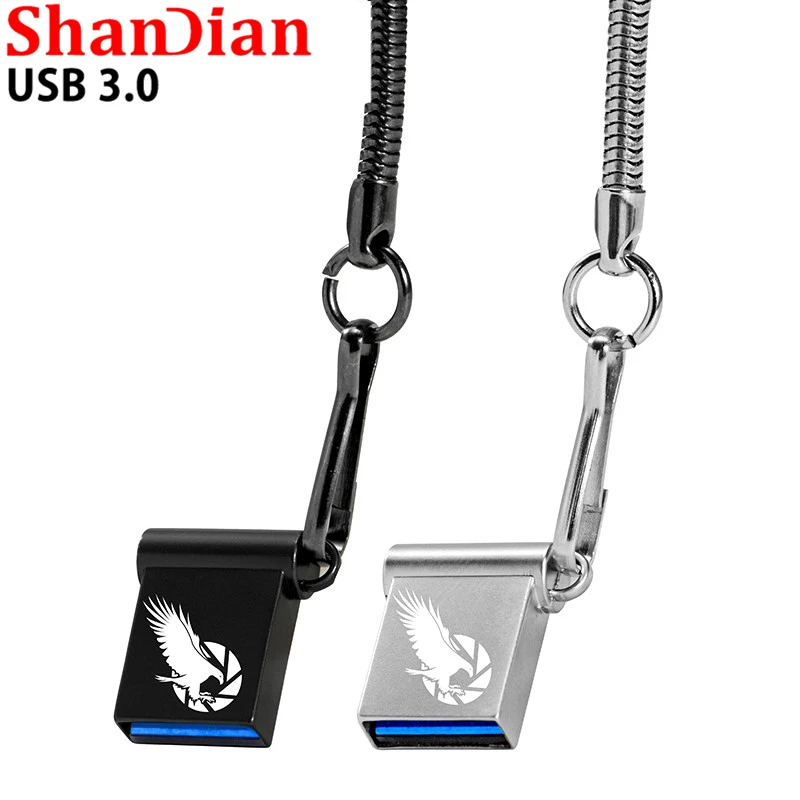 

New SHANDIAN USB 3.0 Flash Drive 64GB Pen Drive 32GB Pendrive Waterproof Silver U Disk Memoria Cel Usb Gift Free Custom LOGO