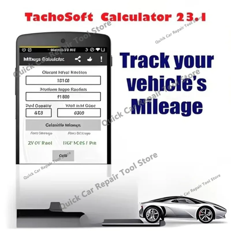 TachoSoft Mileage Calculator 23.1 Car Maintenance Tools obd2 scan Calculation Software With License Digital Odometer Calculators