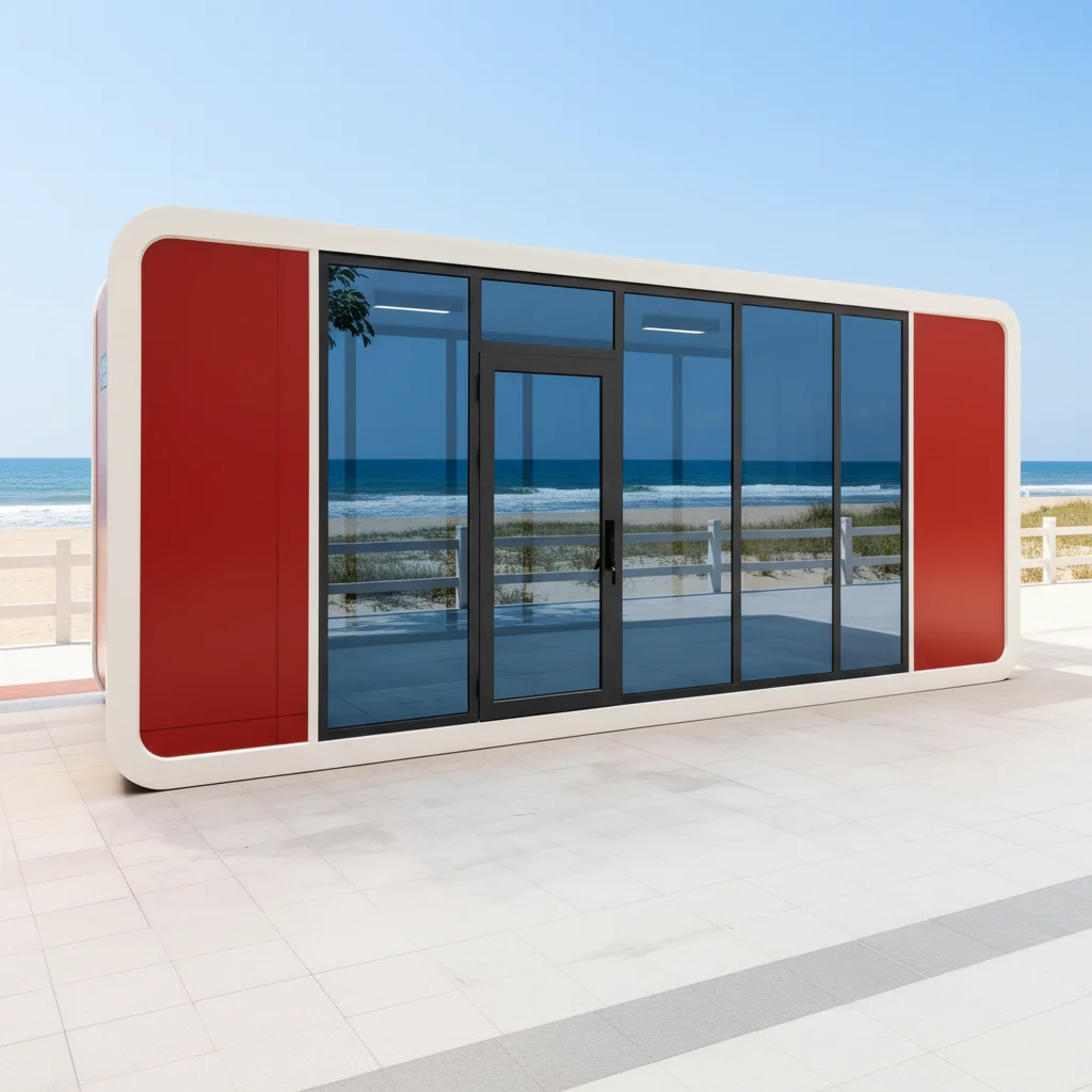 Versatile 20FT Prefabricated Steel Apple Cabin Green Houses with Waterproof Design for Quick Assembly and Villa Use