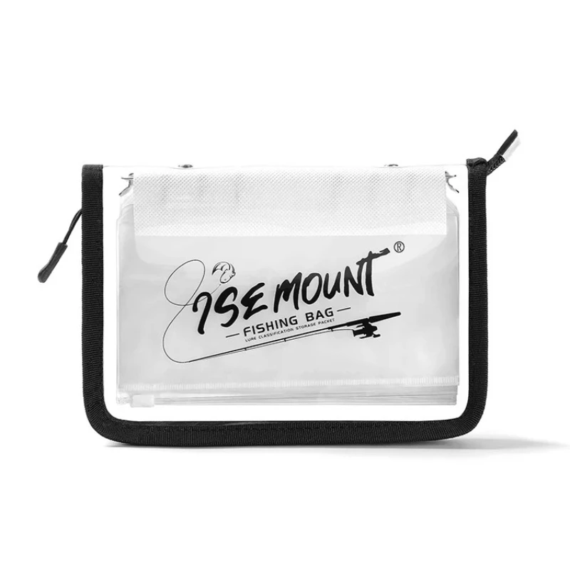 

1pc Transparent Luya Bait Bag PVC Partitioned Waterproof Storage Bag Portable Fishing Tackle Accessories Sorting Organizer Pouch