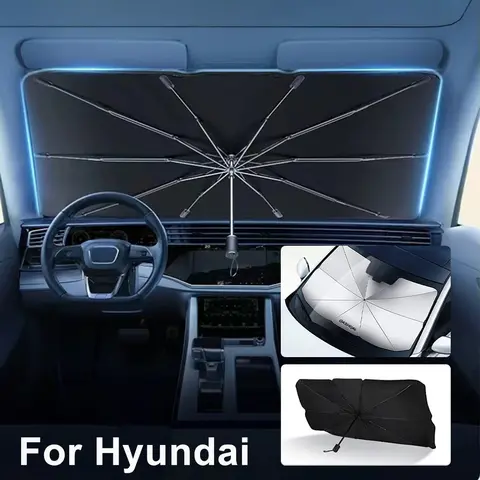 현대 투손 솔라리스 산타페 레나 소나타 Ix35 Ix45 I10 I30 I40 자동차 앞 차양 용 자동차 앞 유리 차양 우산