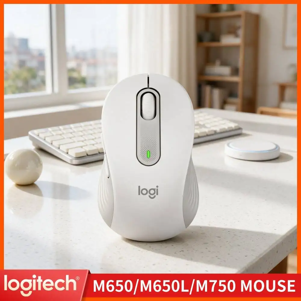 Logitech M650/M650L Ergonomic Mouse - Dual Connectivity, Advanced Optical Sensor, 400-4000 DPI, 24-Month Battery