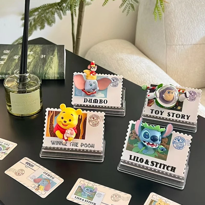 Genuino MINISO Disney Timbro Vintage Cieco Scatola Dumbo Piccolo Artigianato Topolino Regali di Festa Pooh Orso Anime Scatola a Sorpresa Perimetro