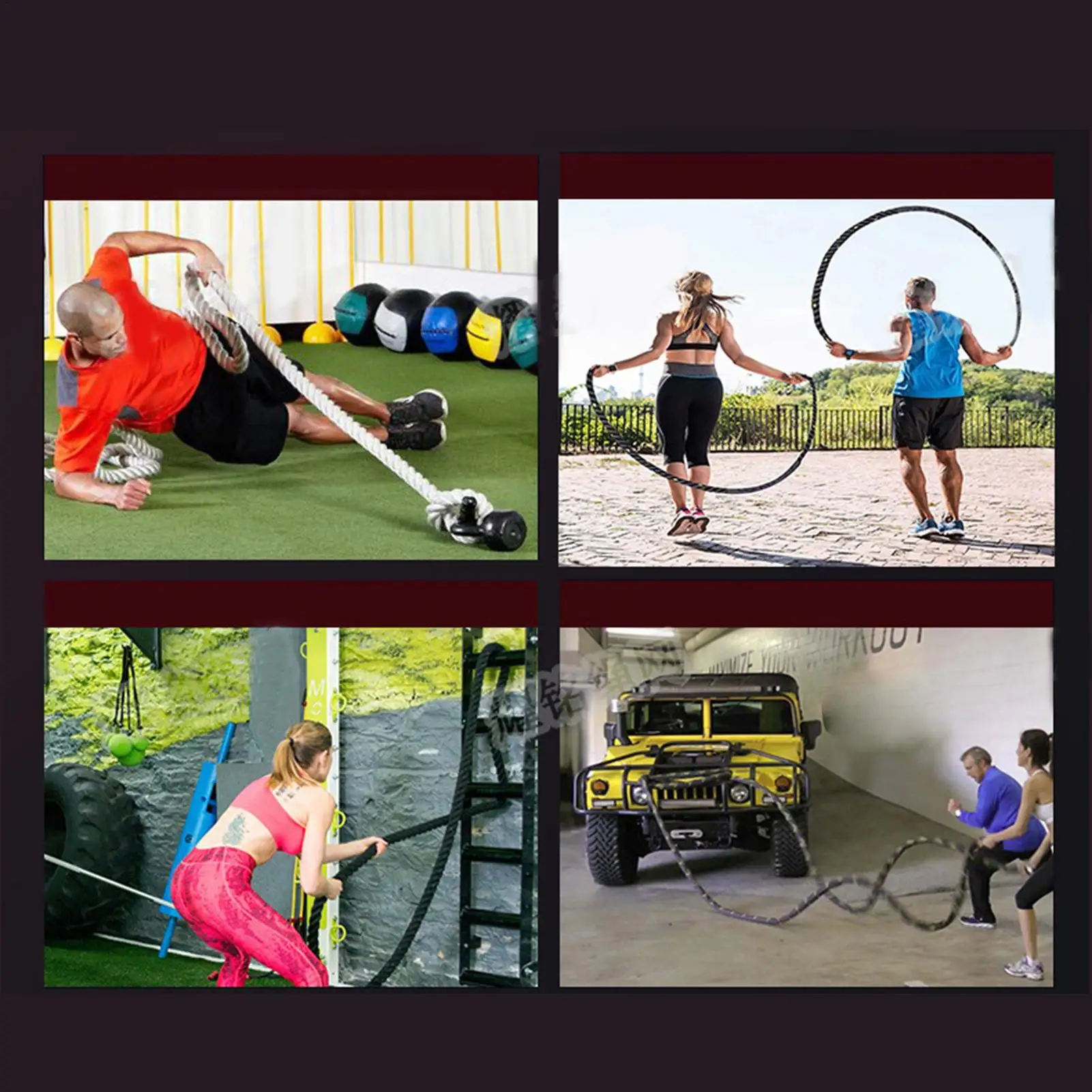 Heavy Skipping Rope Fitness Boxing Training Gear Equipment Heavy Battle Ropes For Exercise For Boxing Gym Training Home Indoor
