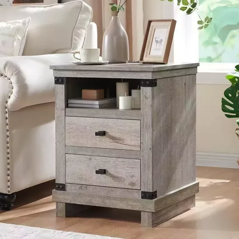 Modern solid wood living room, locker, side table set, environmentally friendly and durable design, large capacity,