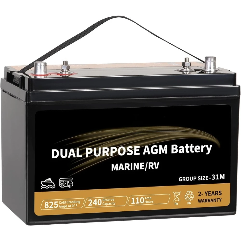 

BCI Group 31M Dual Purpose AGM Battery, 240RC 825CCA 12V 110AH Starter & Deep Cycle Sealed Marine & RV Battery
