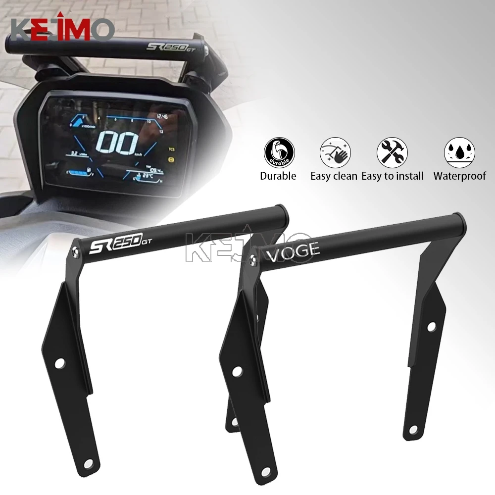 

2025 2026 2024 FOR VOGE SR250GT SR 250 GT Motorcycle Aluminum GPS Phone Navigation Bracket Front Bar Phone Holder Mount Stand