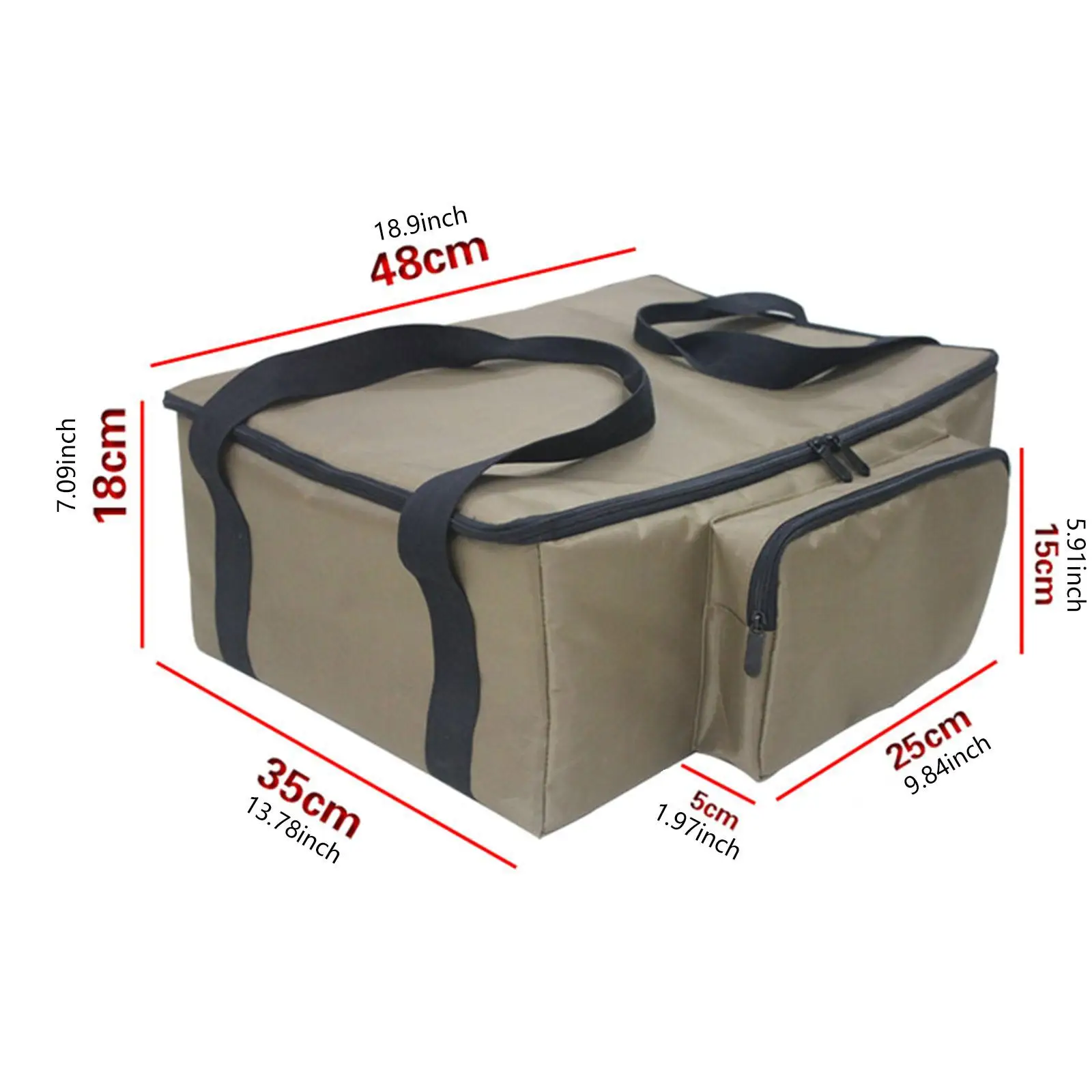Mobile Printer Storage Bag Accessories Dustproof Cover for Business for Men Accessories Carrying Case Khaki Oxford Cloth