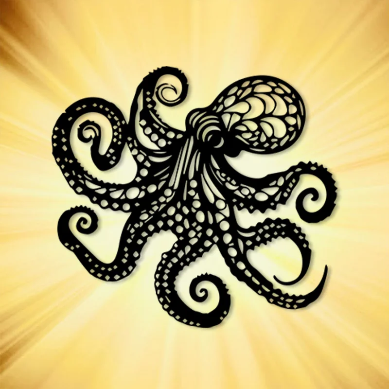 

Металлическое настенное украшение в виде осьминога Кракена, 1 шт., винтажный готический морской декор из железа, устойчивый к ржавчине, подарок на Хэллоуин