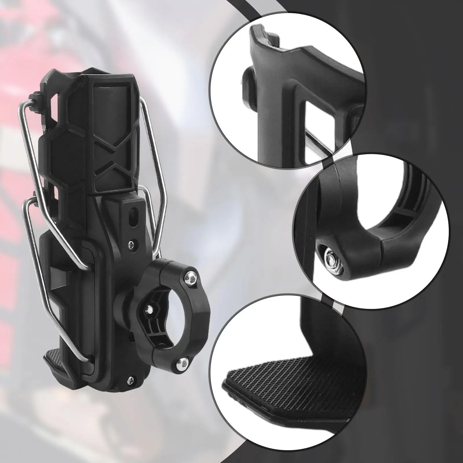 Outdoor Motorcycling Cup Holder Sleek Metal Plastic Drink Cage Travel Friendly Water Bottle Mount for Motorbikes