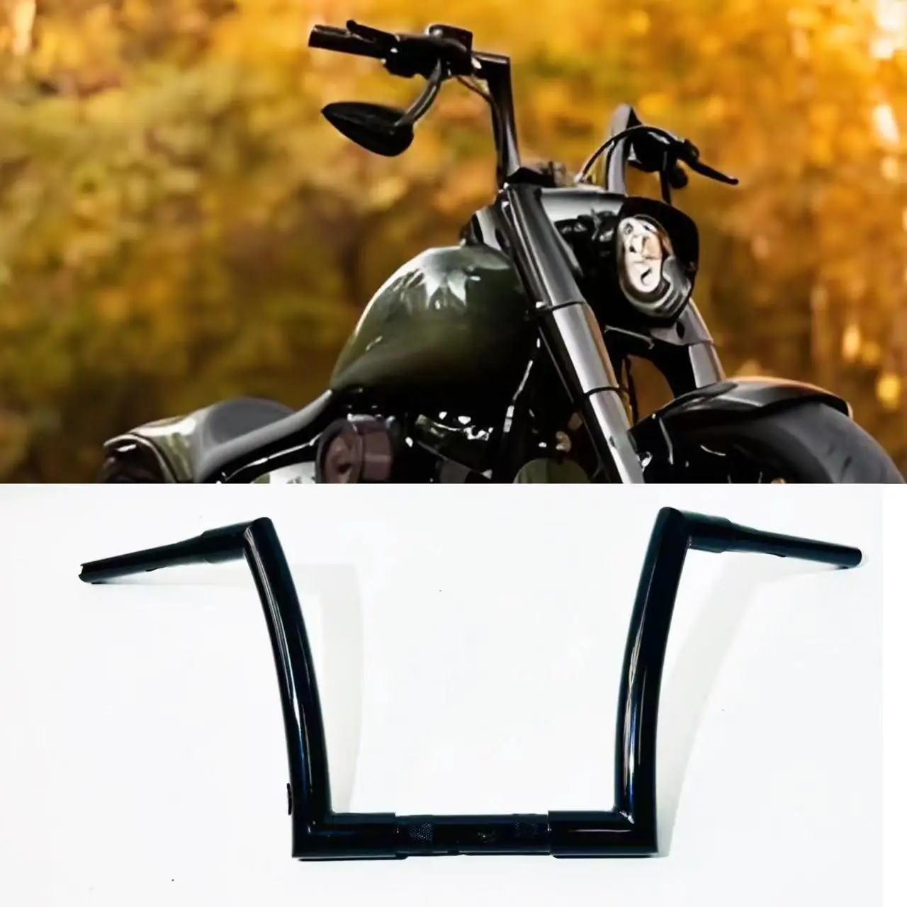 

Motorcycle 1.5 inch APE Hanger Handlebar For Low Rider Harley Fat Boy Breakout Street Bob Road King 883 Accessories 1.5'' Bar
