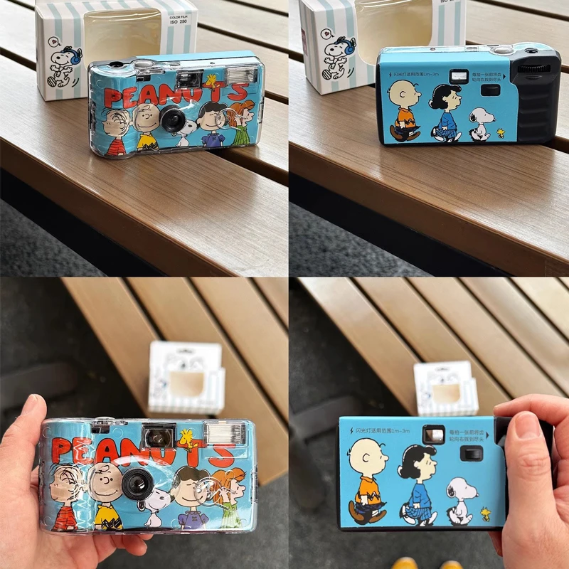 

Kawaii Snoopy Cartoon 27-Shot Film Camera, Color Film Camera, Cute Point-And-Shoot Camera with Flash, Gift for Girls