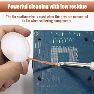 1.5-3.0 مم شبكة مضفر الشريط لإزالة اللحام النحاس نقطة لحام مزيل اللحام لحام الفتيل القصدير كابل الرصاص تدفق للحام أعلى 6 مبيعات لوحة G42 - رقم 2