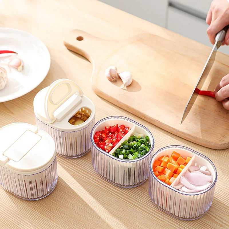 

Refrigerator Box Food Vegetable Fruit Box Fridge Organizer Drain Basket Onion Ginger Clear With Lid Crisper Lip balm container