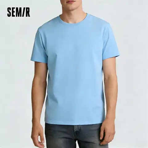 SEMIR Мужская белая футболка из хлопка - комфорт и стиль — фото устройства