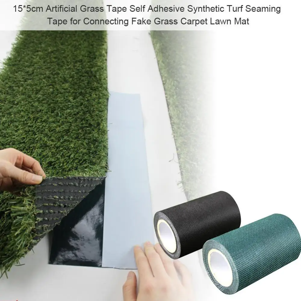 1pcs 5/10/15/20M Artificial Grass Joining Tape Garden Self Adhesive Joining Green/Black Tape Synthetic Lawn Grass Garden Tool