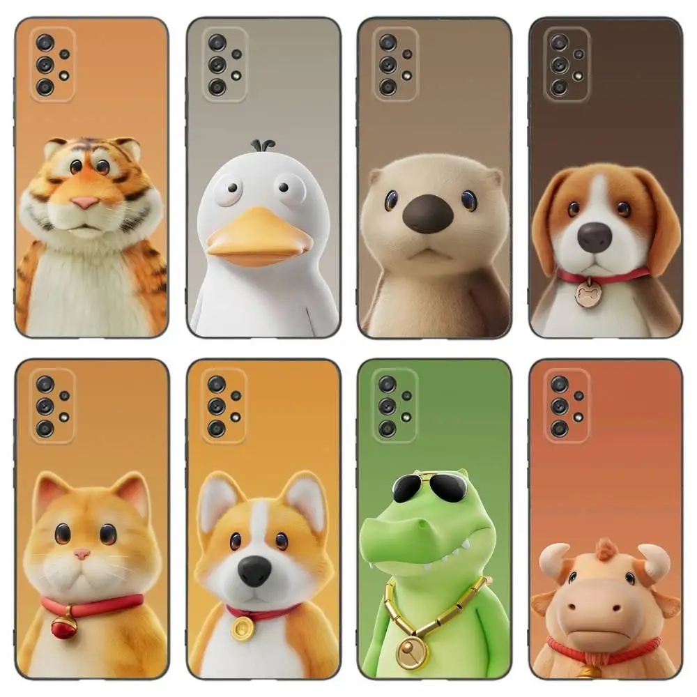 

P-Party Animals Game Phone Case For Samsung Galaxy A13,A21s,A22,A31,A32,A52,A53,A71,A80,Soft Black Shell