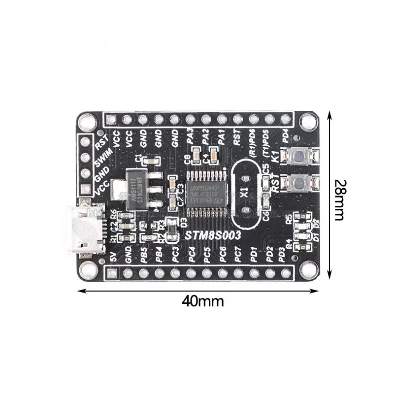 Placa de desarrollo STM8, placa central pequeña, placa de sistema STM8S003F3P6 STM8S003