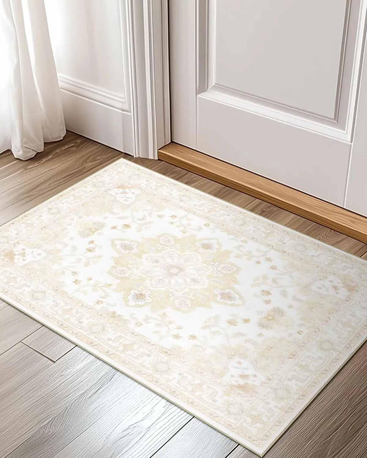 Machine Washable Vintage Low Pile Area Rug 6