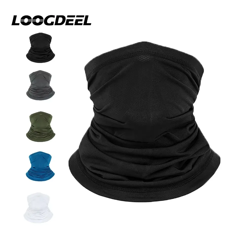 LOOGDEEL Wandern Gesichtsbedeckung Halstuch Halbmaske Stirnband für Männer und Frauen Outdoor Sport Bandana Schlauchschal Angeln Radfahren Wandern