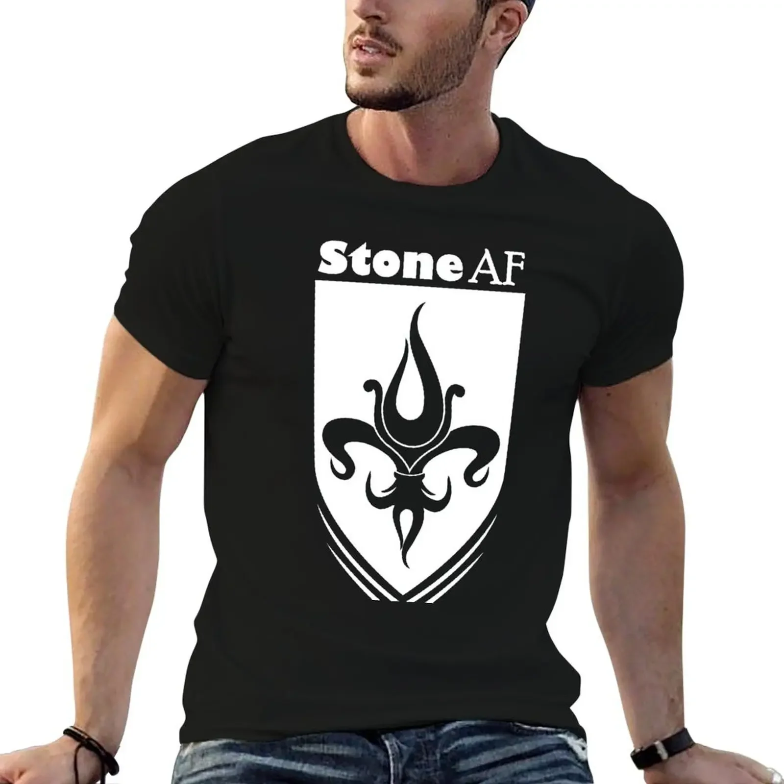 

Masculine Font: Stone AF T-Shirt plain Blouse anime figures t shirt men 100℅ cotton
