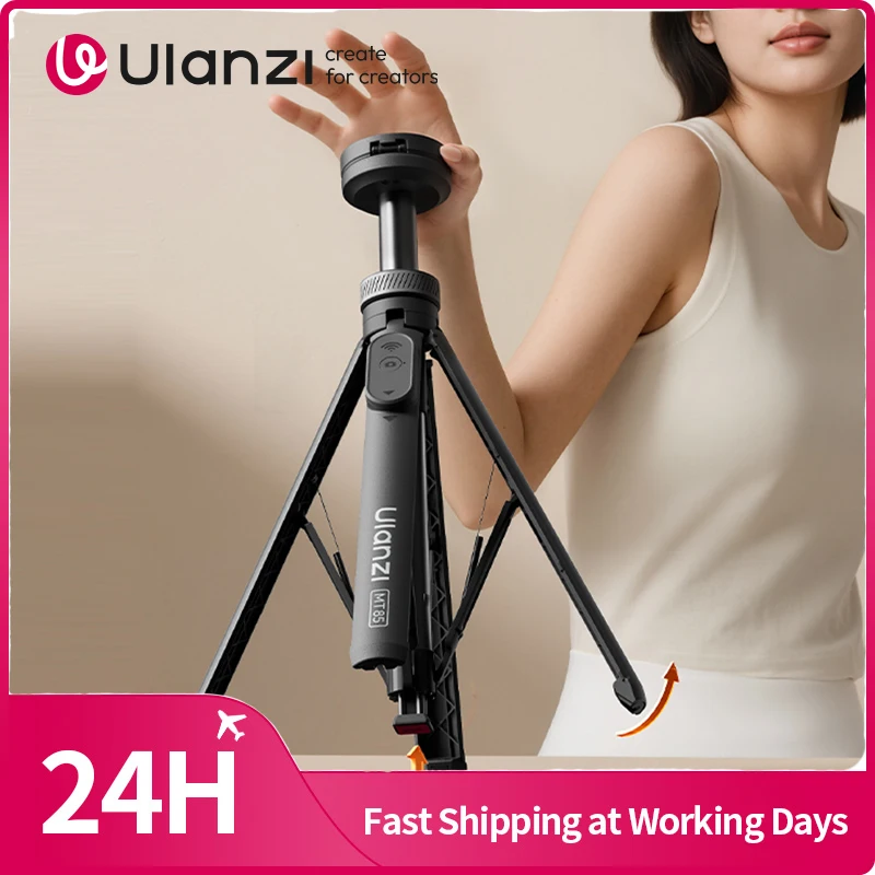 Ulanzi MT-85 Pop Open Tripod Automatic Phone Stand Magsafe Selfie Stick for iPhone 17 16 15 Ground Stand for Outdoor Travel Vlog