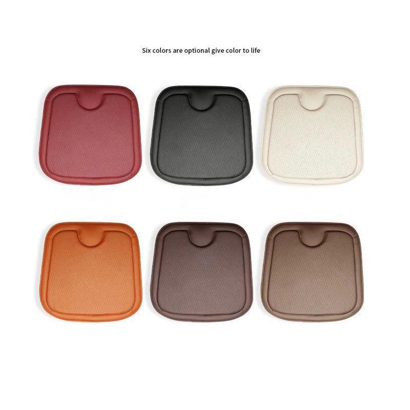 Car Seat Cushion Allseason Universal Napa Leather Driver Front Seat Protector Cover Summer Breathable Seat Cushion For Tesla BMW