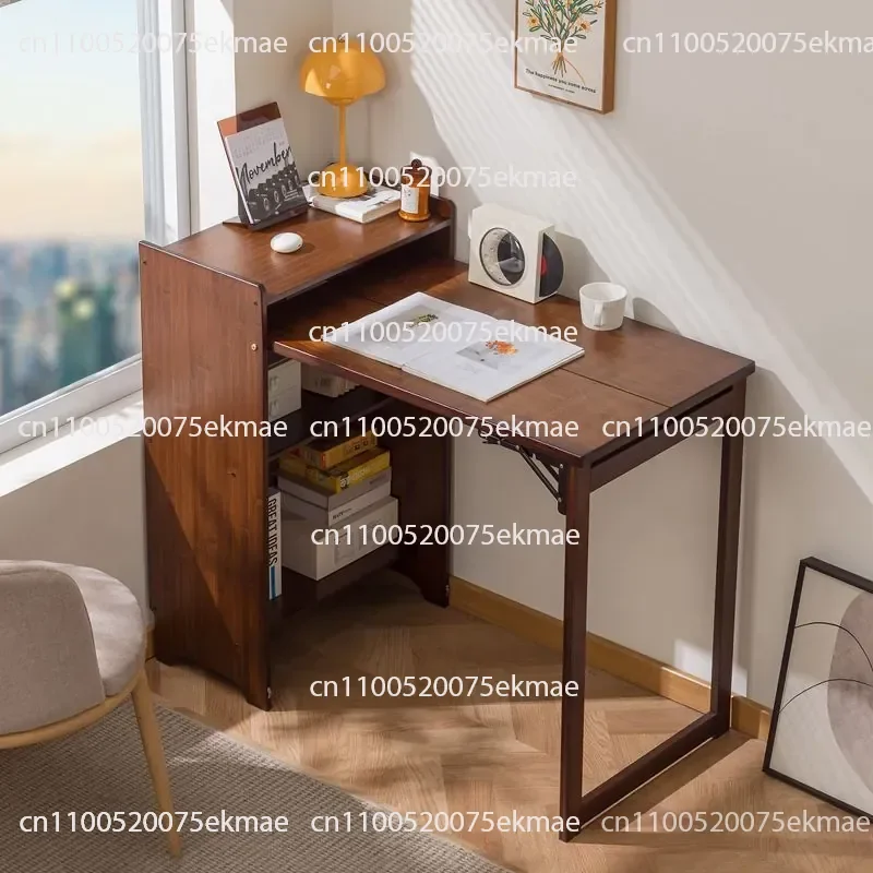 Folding Desk, Bookcase, Integrated Household Small Apartment, Multi-functional Computer Table, Worktable, Rental Room, Simple