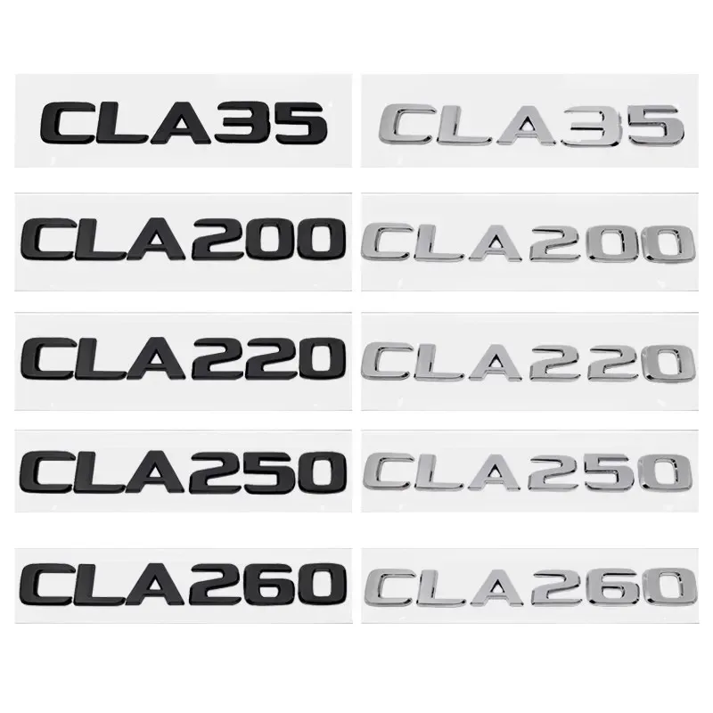 

3D ABS 2017-2020 New For Mercedes-Benz CLA Class CLA35 CLA45 CLA63 CLA180 CLA200 CLA220 CLA250 Trunk Rear Letter Badge Emblem