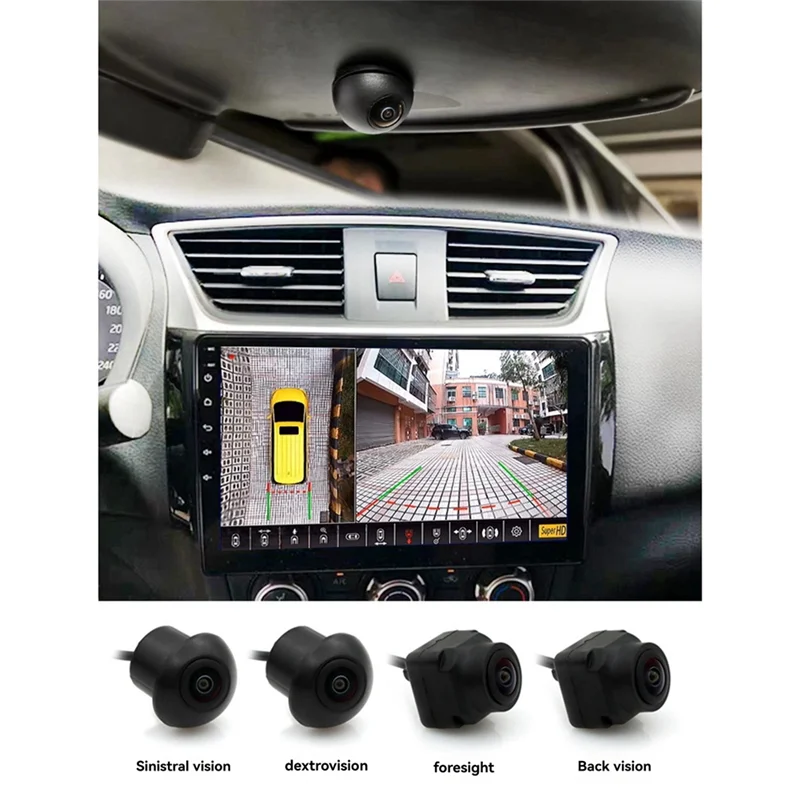 

Car 360 Panoramic System Camera For Android Multimedia Screen, Android Multimedia System With 360 APP Function-A14Z