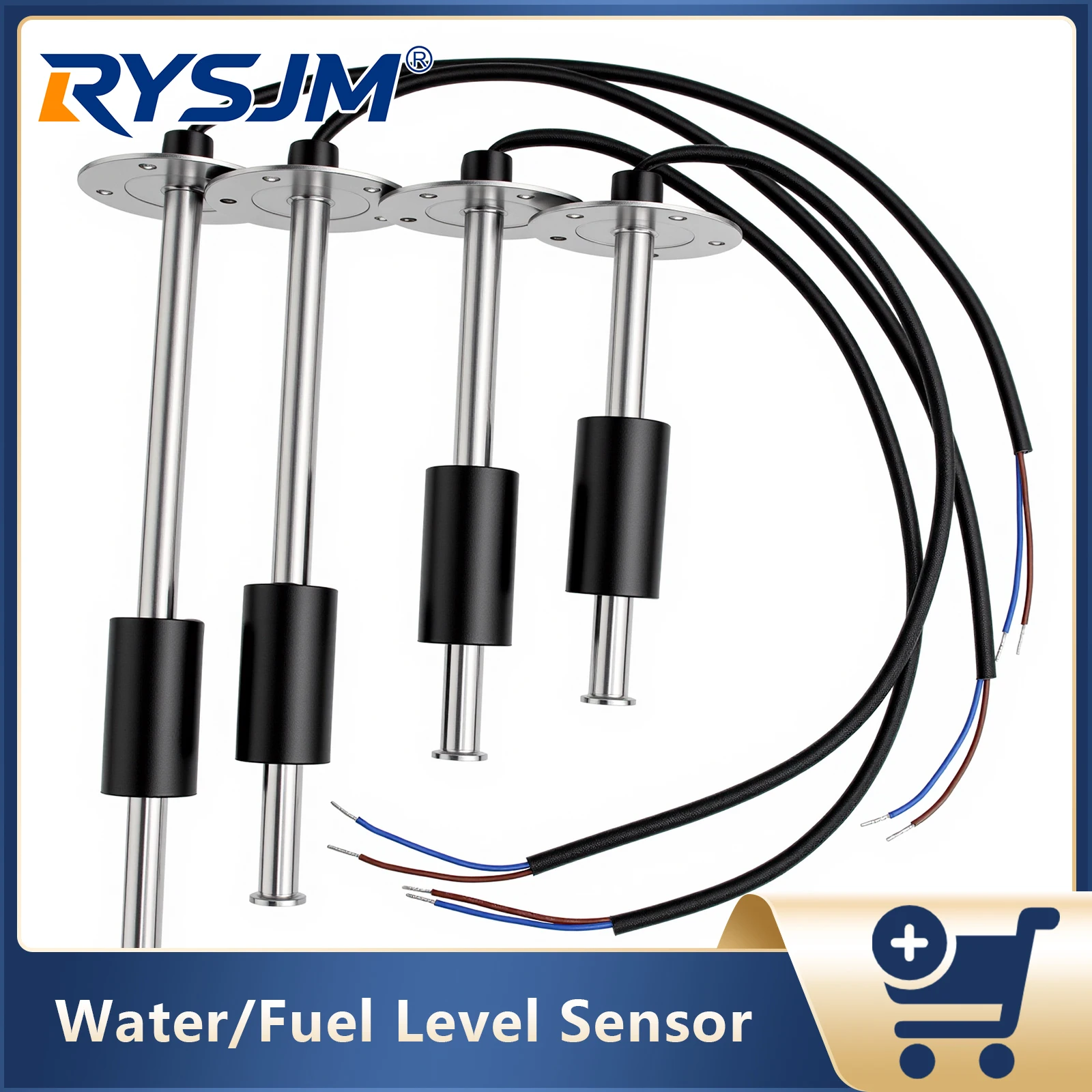 1PC 240-33ohm Fuel Level Sensor 100-525mm Stainless Steel Water/Fuel Tank Level Indicator Sensor Sender Unit For Marine Boat