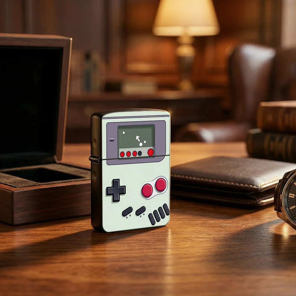 game retro Flip Top Lighter lighters vintage Classic Handheld Game Device 90s Retro Gaming Art Print lighters for smokers