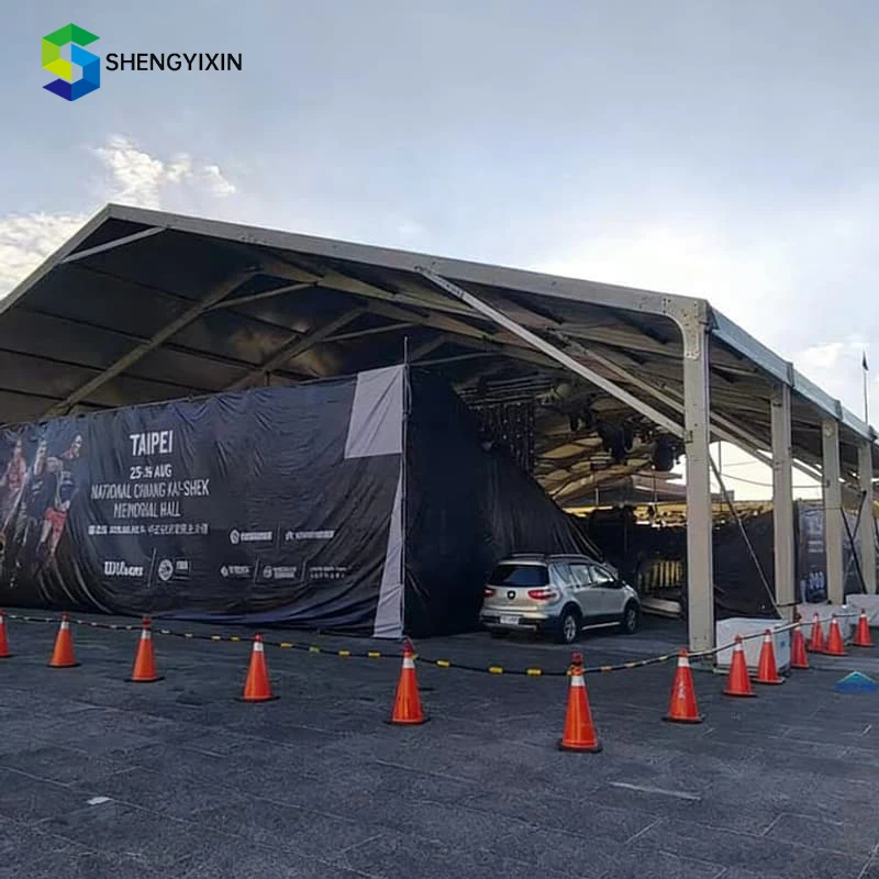 

PVC Fabric Tarpaulin Tent Anti-Mildew Flame Retardant B1 Heavy Wind Resistant Industrial Warehouse Tent