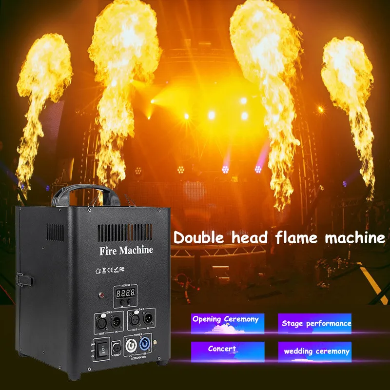 Flammen maschine Drei-Kopf-Flammen werfer 300w Leistungs effekt LPG Farbe Flammen werfer Bar Elf Feuer Atmosphäre Requisiten Disco Bühne