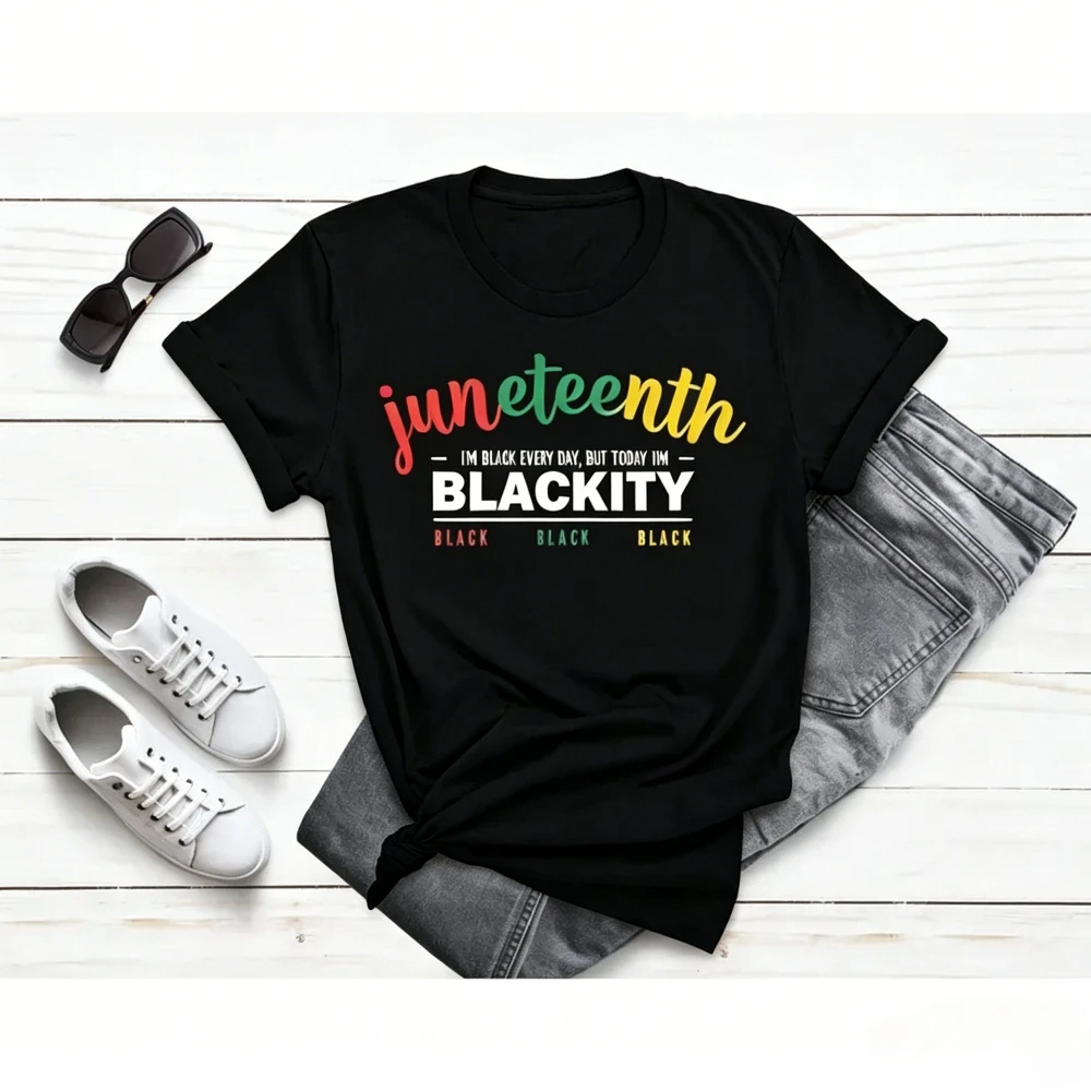 Juneteenth 1865 T-Shirt Black History Freedom Day Tee Black Lives Matter Shirt Independence Day Black Freedom Men Women Tops