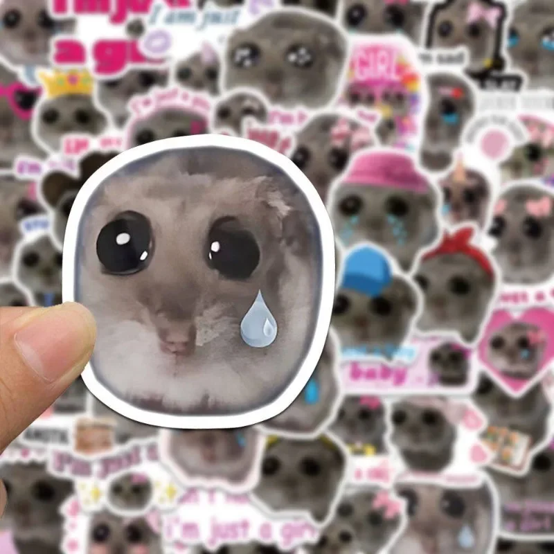 56 Sheets Not Repeated Hamster Creative Stickers Diary Decoration Waterproof Sticker Laptop Phone Protect Cases Ornament Label