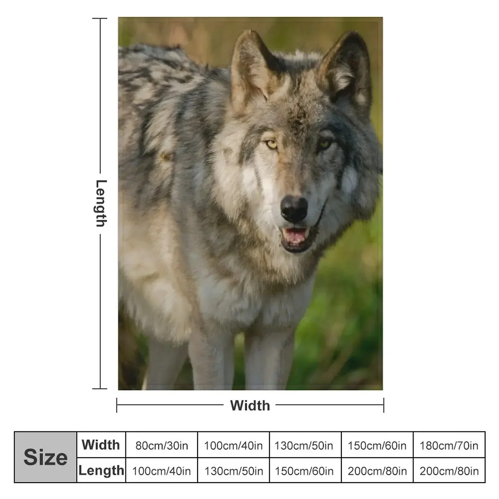 Timber Wolf Throw Blanket Thermal Beach Hair Furry Blankets