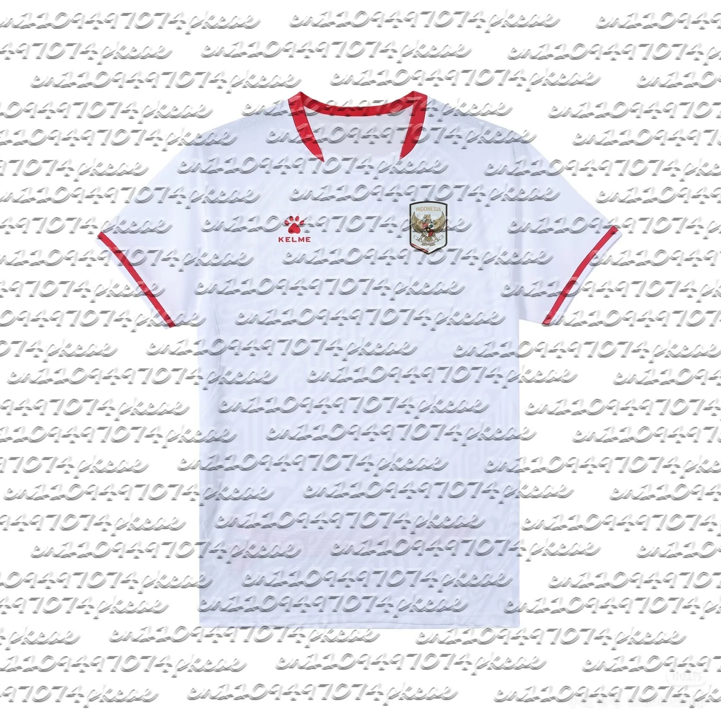 Camisa de Visitante da Seleção Nacional da Indonésia Kelme para Crianças/Adultos, Camiseta de Secagem Rápida, Adequada para Uso Diário e Treinamento, Conjunto Familiar