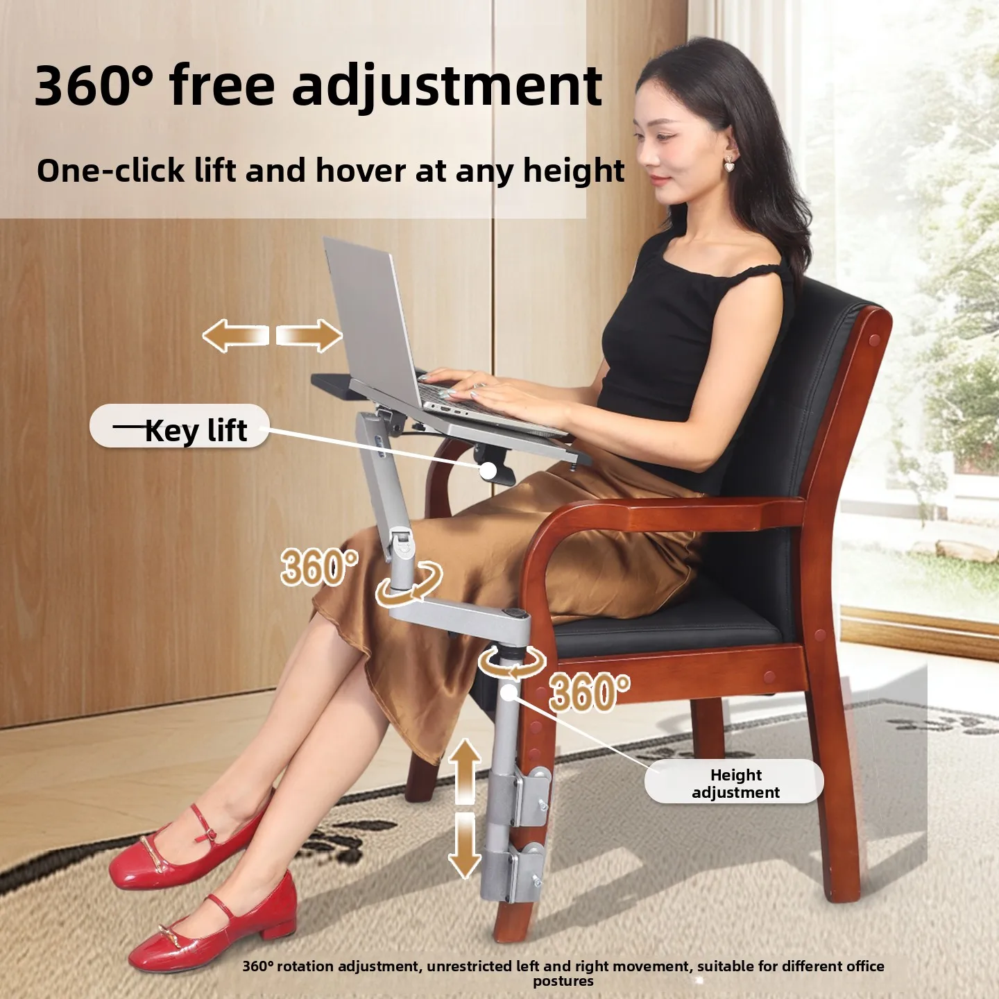 4 Leg Keyboard Tray Laptop Stand Mechanical Arm Ergonomic Office Gaming Extender