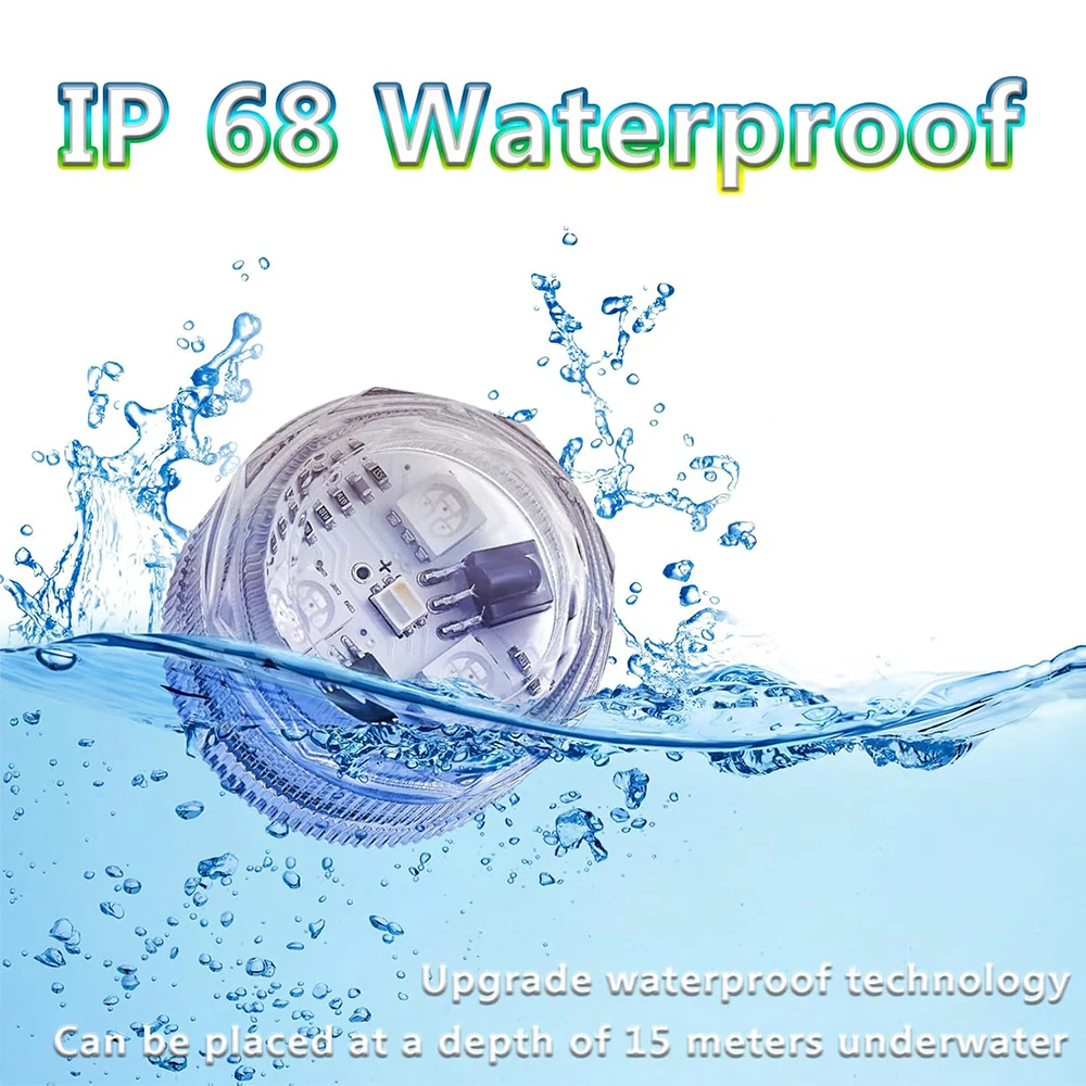 Mini luzes led submersíveis pequenas luzes de chá subaquáticas velas à prova d'água com bateria remota operada para festa em casa casamento